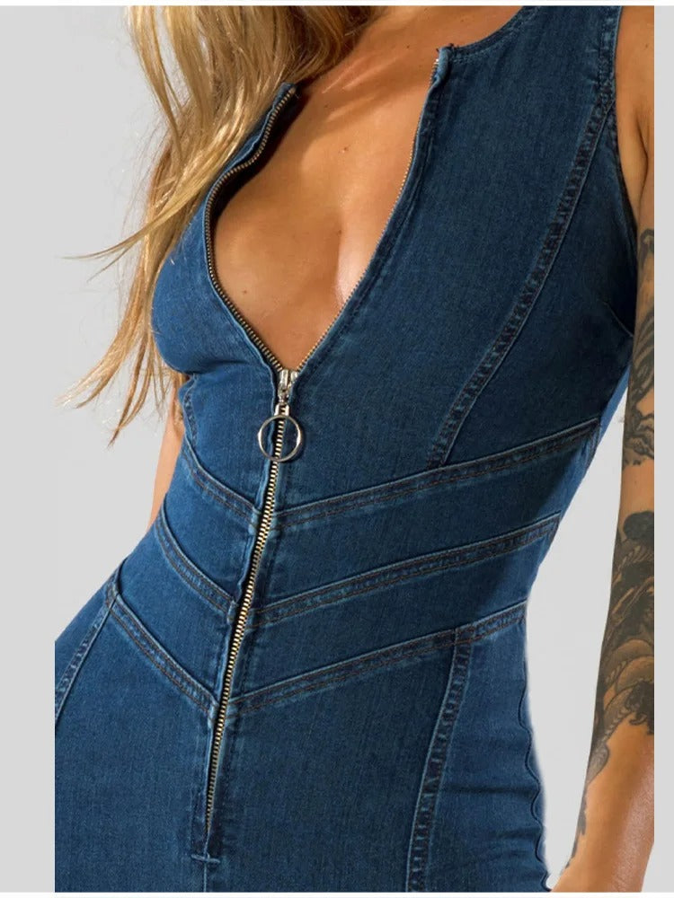 Signature Denim Jumpsuit