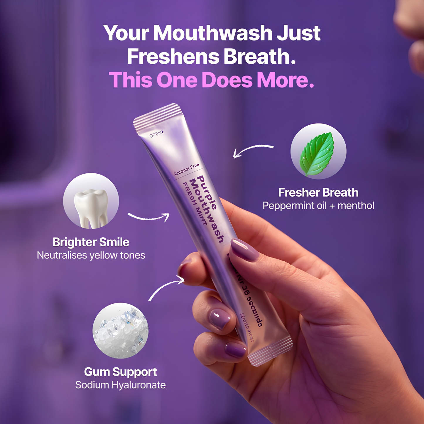 Purple Mouthwash - Sachets 20 Pack