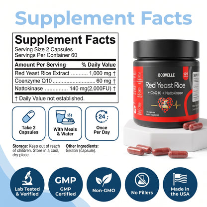 Boovelle™ Red Yeast Rice with Nattokinase & CoQ10