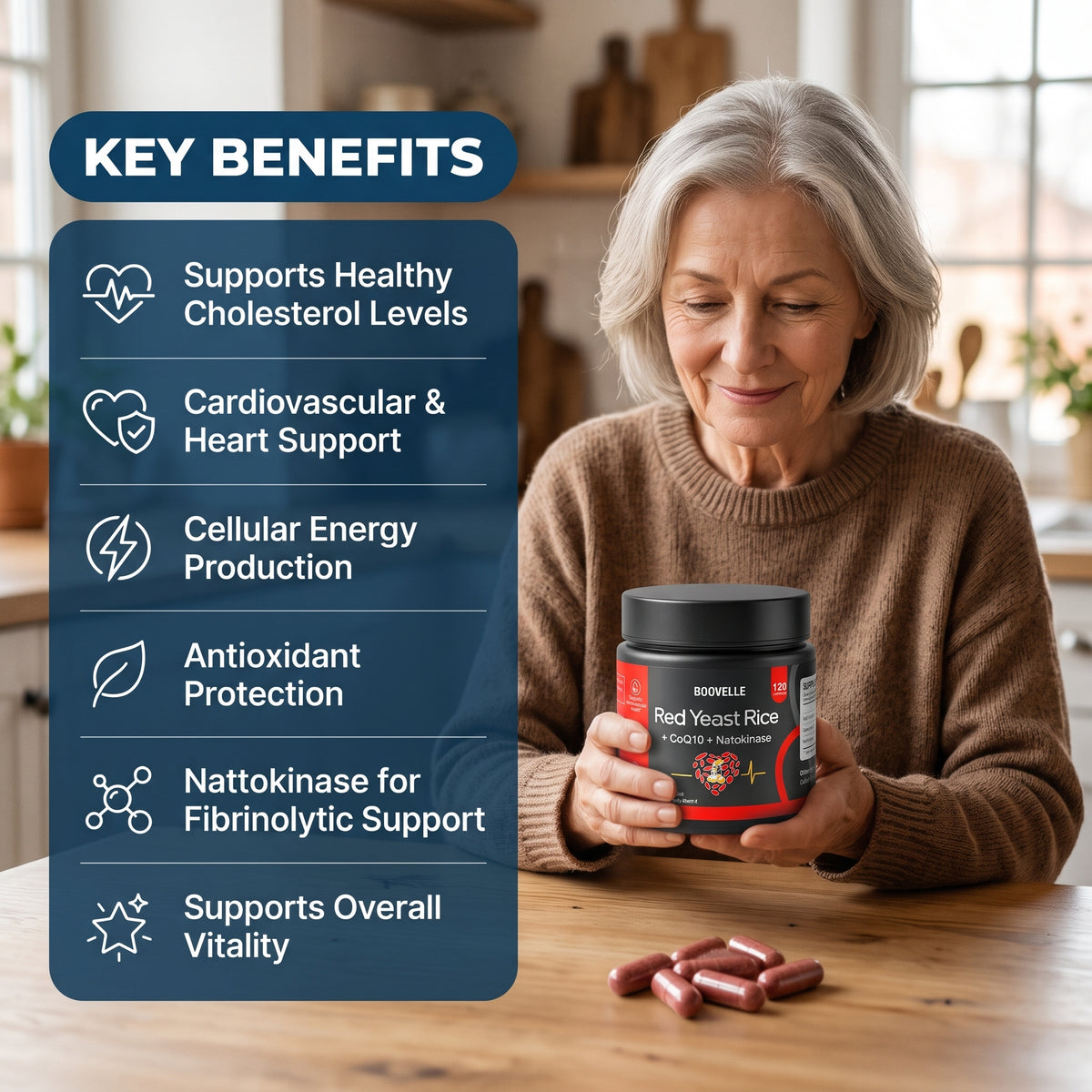 Boovelle™ Red Yeast Rice with Nattokinase & CoQ10